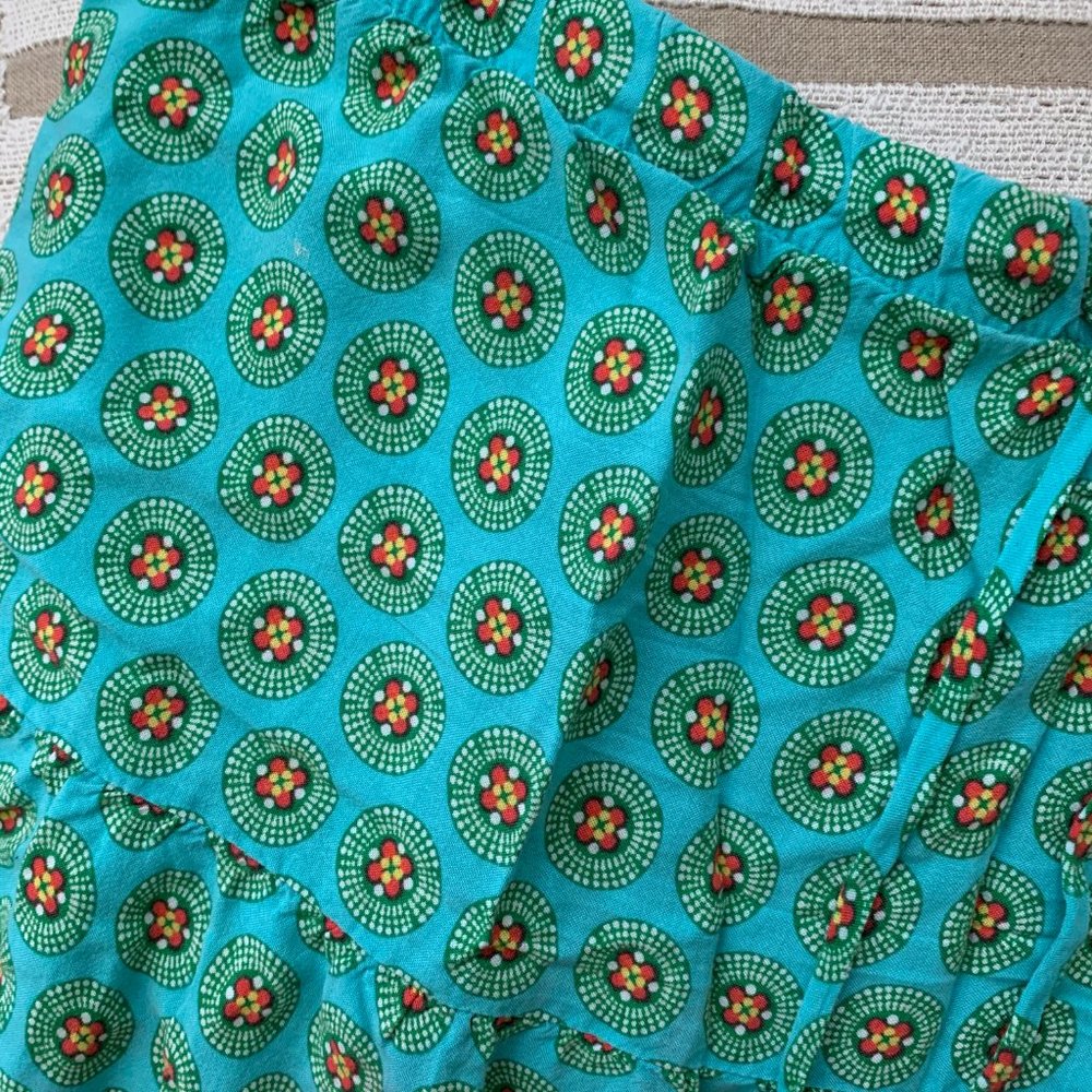 Turquoise Pattern Midi Skirt - Picture 3 of 3